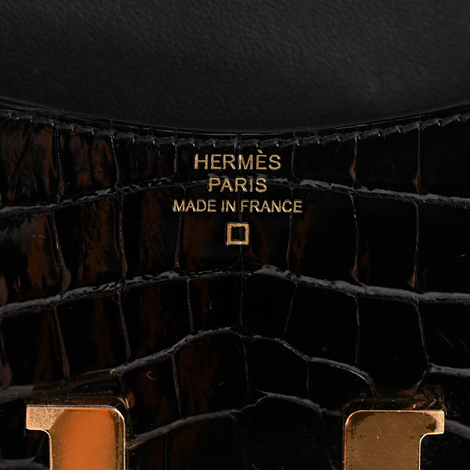 Hermes Shiny Alligator Constance Slim Wallet Black 6 of 8
