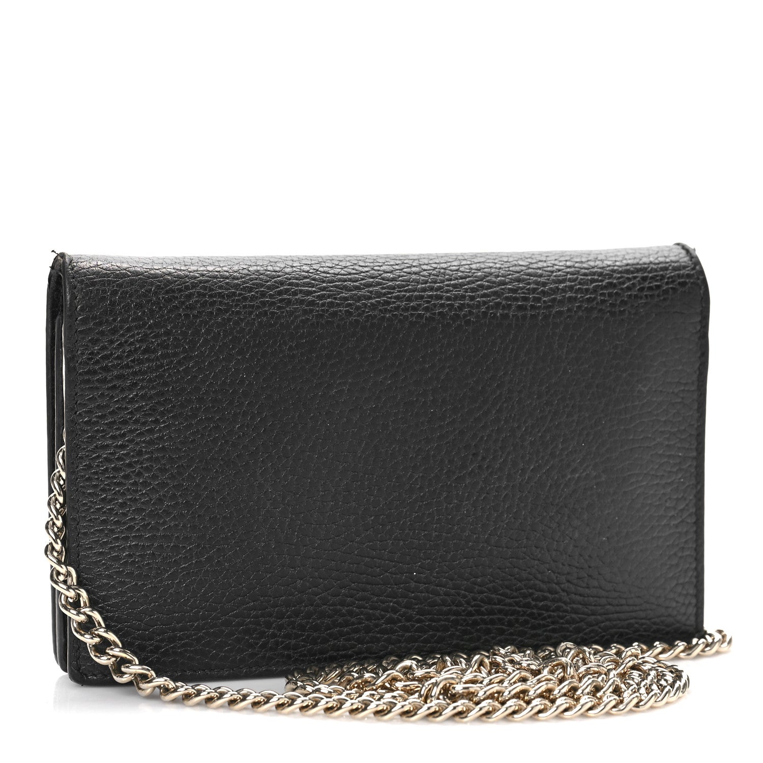 Gucci Dollar Calfskin Medium Betty Chain Wallet Black 3 of 13