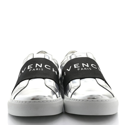 Givenchy Calfskin Band Logo Womens Urban Street Sneakers 40.5 Silvery 2 of 8
