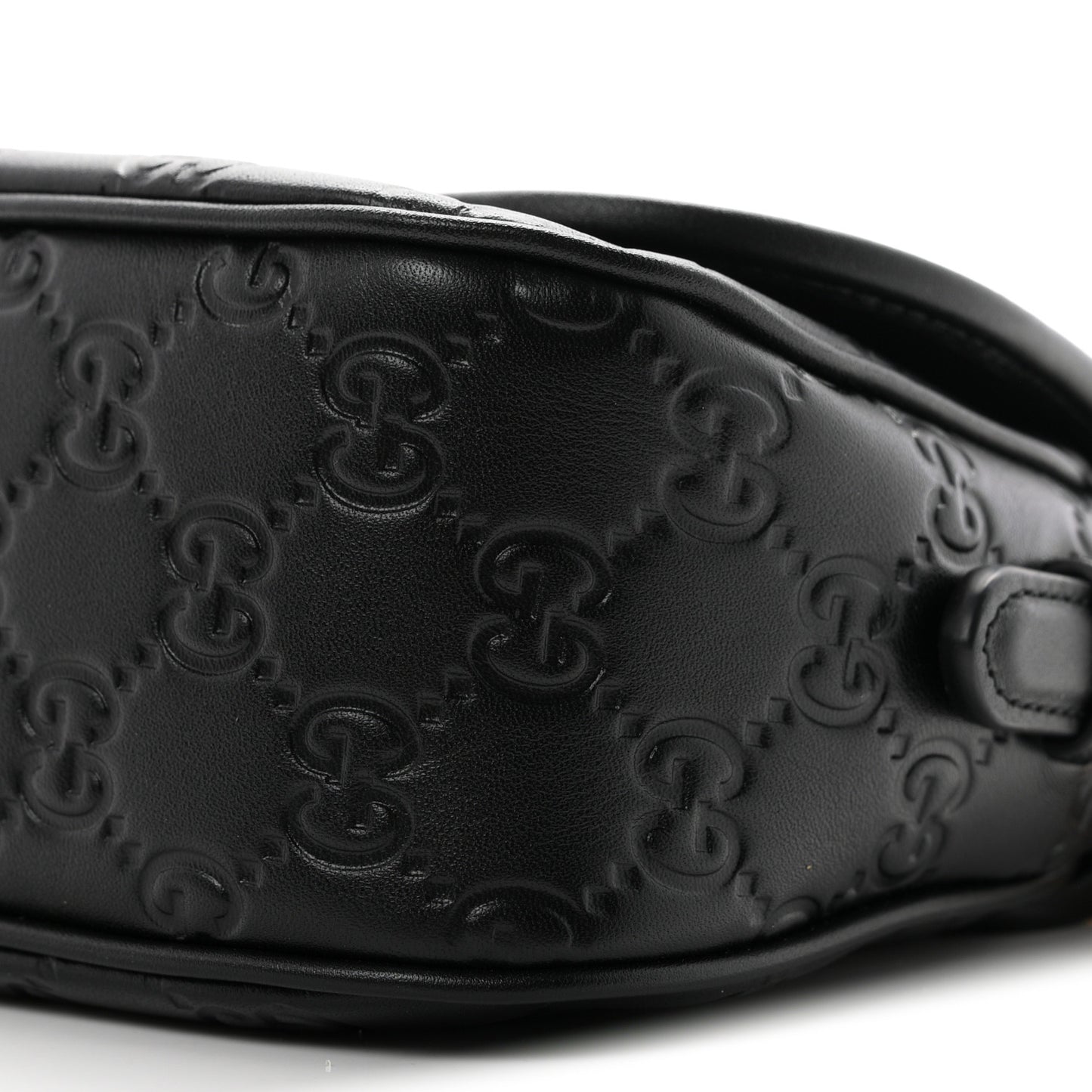 GG Calfskin Embossed Emblem Arabella Bag Black