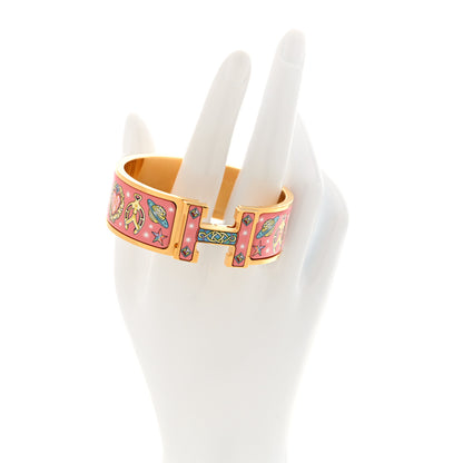 Hermes Enamel Printed Chorus Stellarum Wide Clic Clac H Bracelet PM Tropique 2 of 4