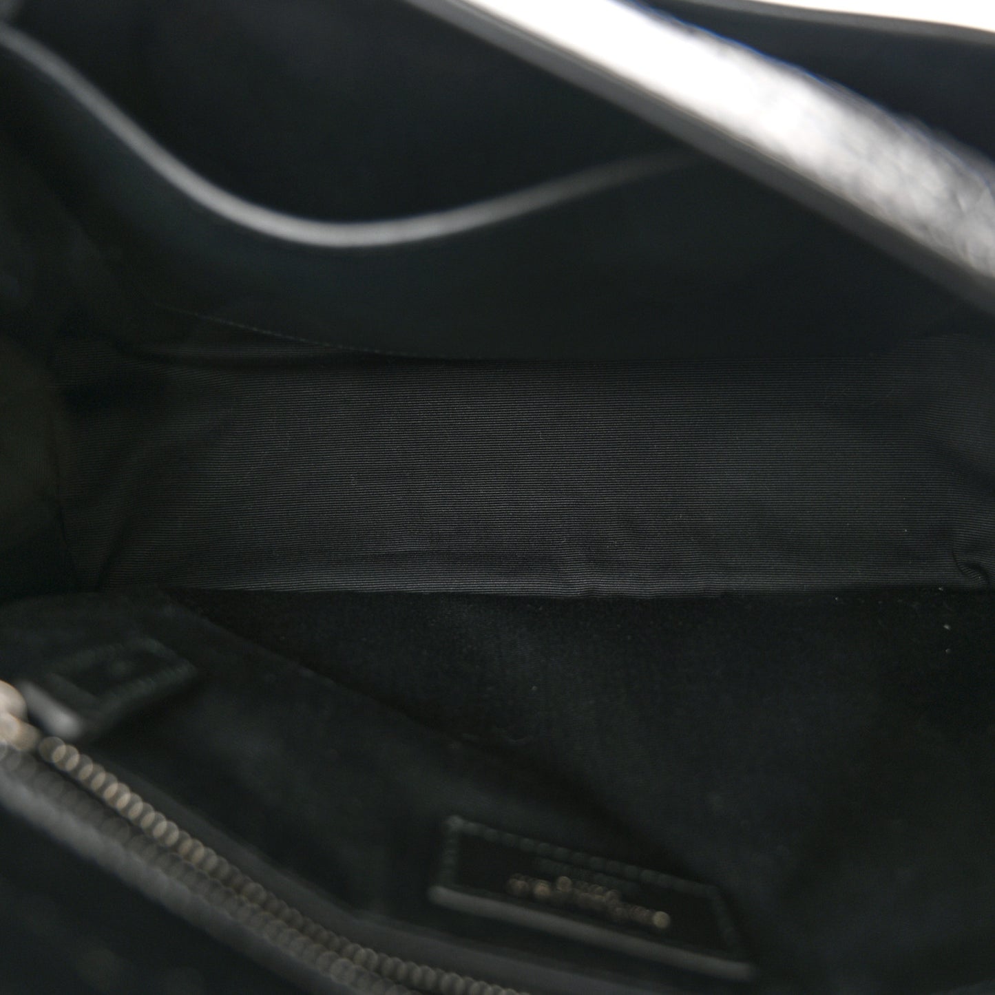 Crinkled Calfskin Matelasse Monogram Medium Niki Chain Satchel Black