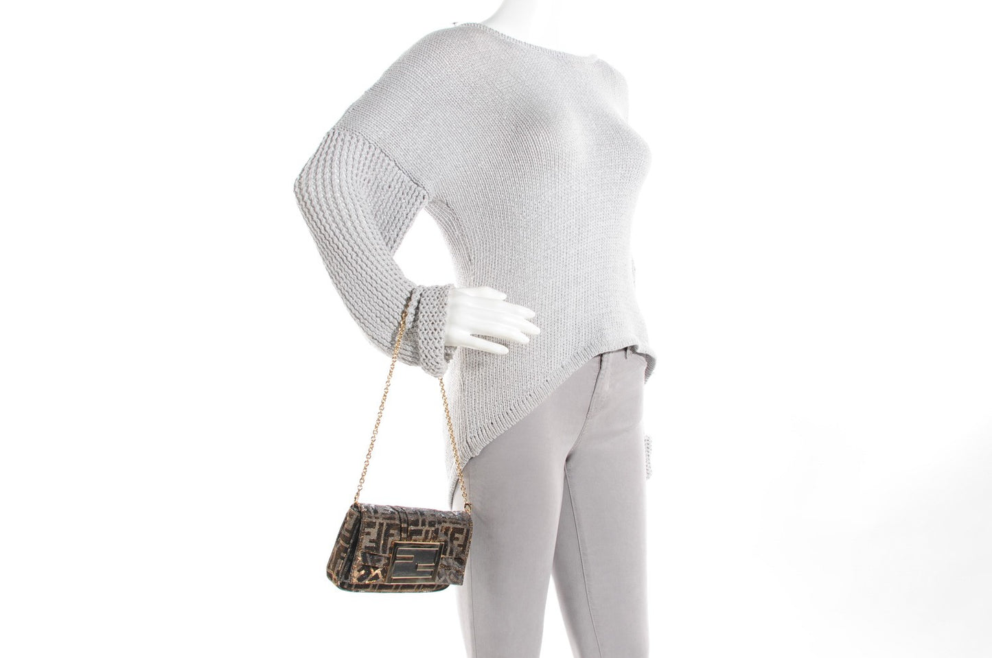 Metallic Lurex Zucca Mia Pochette Gold Silver