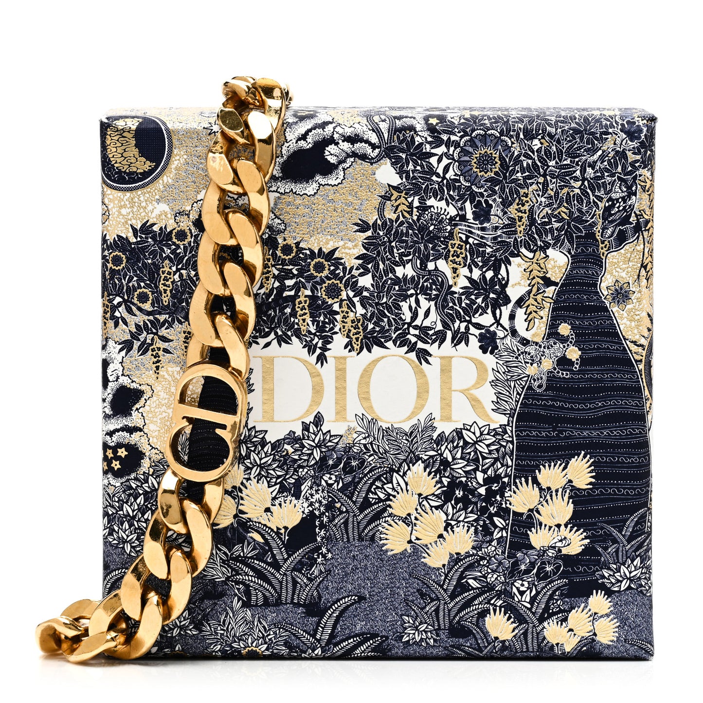 Metal CD Choker Necklace Gold