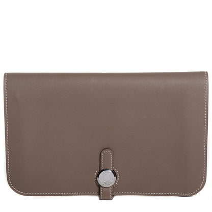 Hermes Swift Dogon Duo Wallet Etoupe 1 of 12