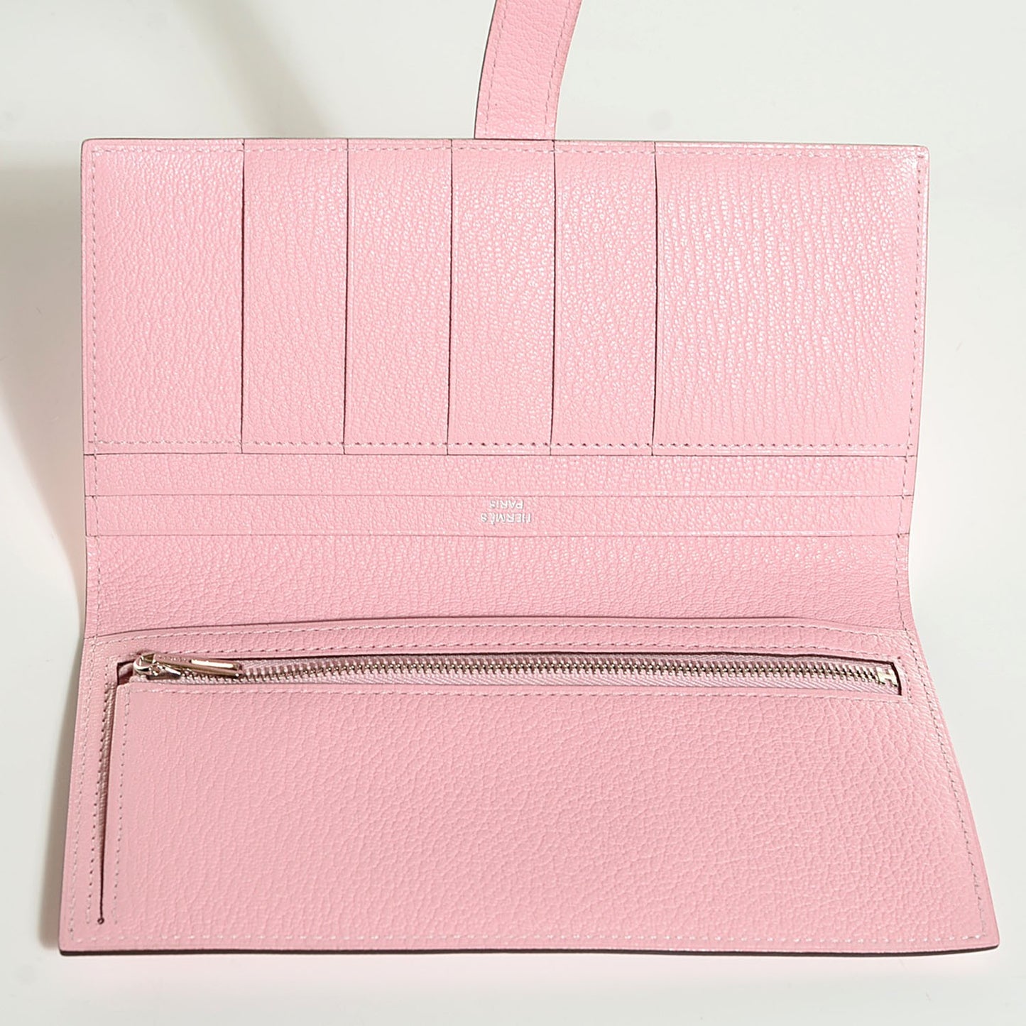 Chevre Mysore Bearn Gusset Wallet Rose Sakura