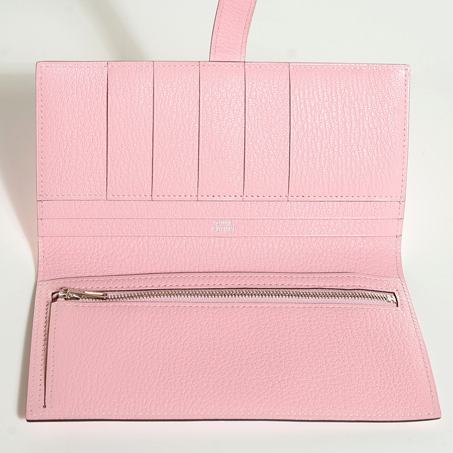 Hermes Chevre Mysore Bearn Gusset Wallet Rose Sakura 5 of 14