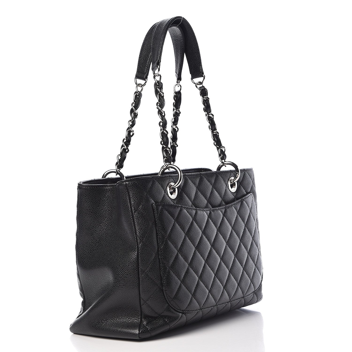 Chanel Caviar Quilted Grand Shopping Tote GST Black 3 of 12