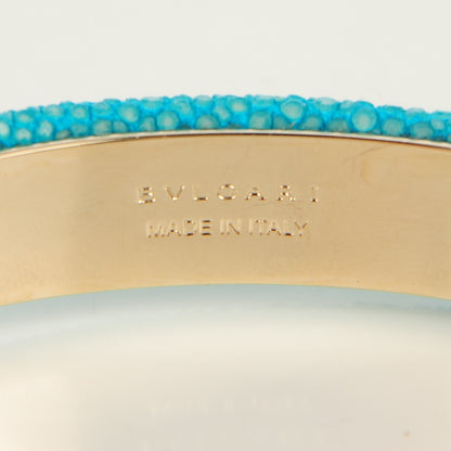 Bulgari Galuchat Serpenti Forever S Bracelet Aquarelle Turquoise. 4 of 5