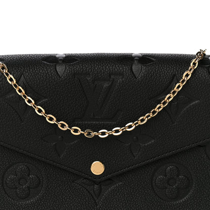 Louis Vuitton Empreinte Monogram Giant Wild At Heart Felicie Pochette Black 8 of 9