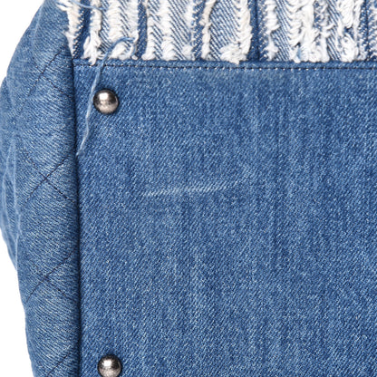 Chanel Denim Fringe Large Shopping Tote Blue 10 of 11