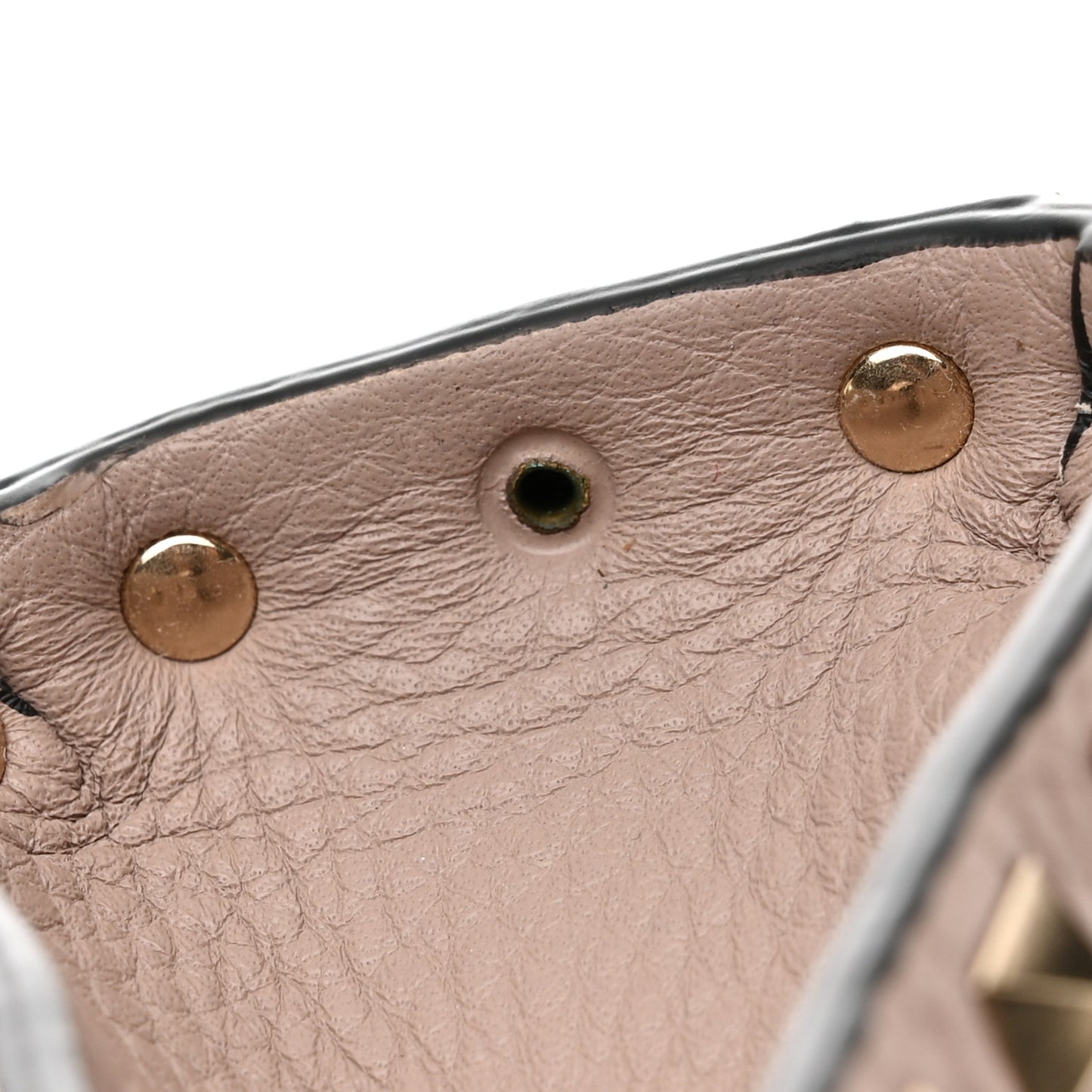 Pebbled Calfskin Medium Rockstud Flip Lock Crossbody Bag Poudre