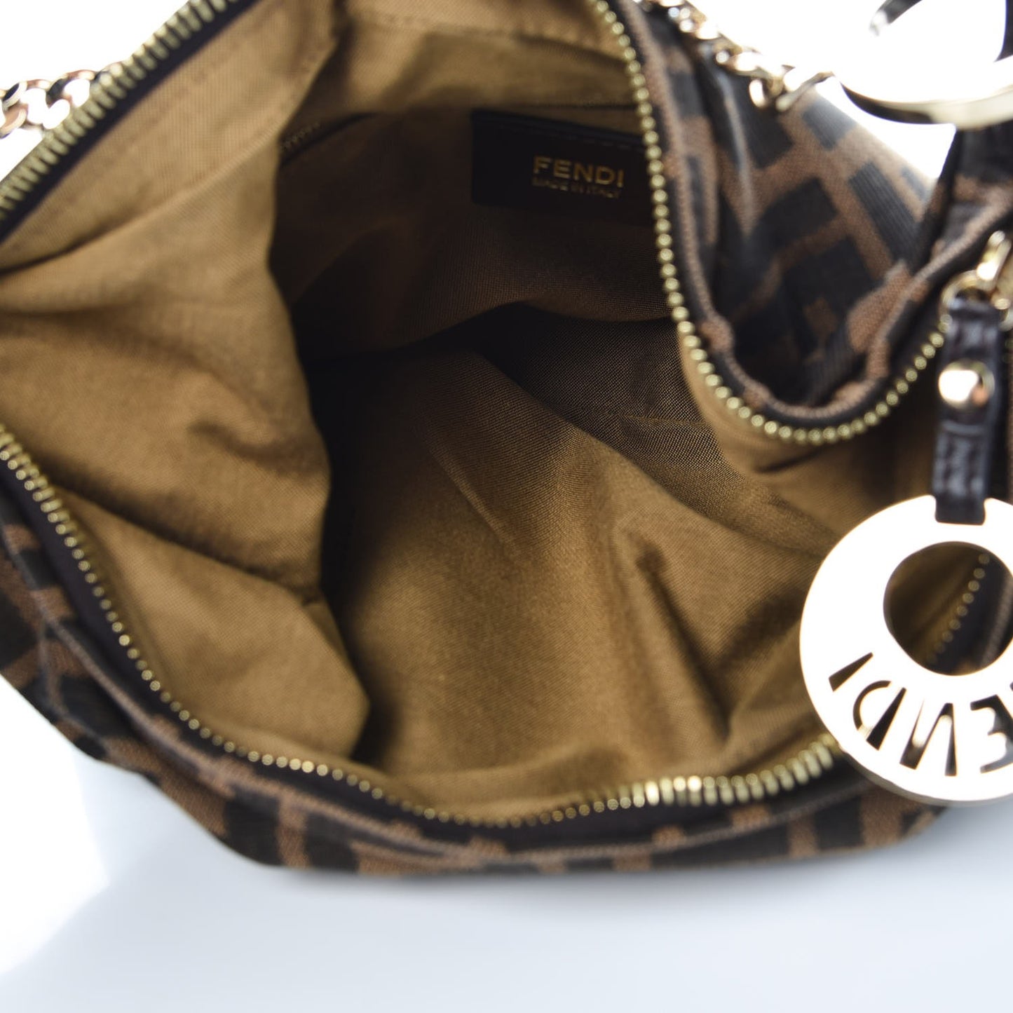 Zucca Small Chef Chain Hobo Tobacco