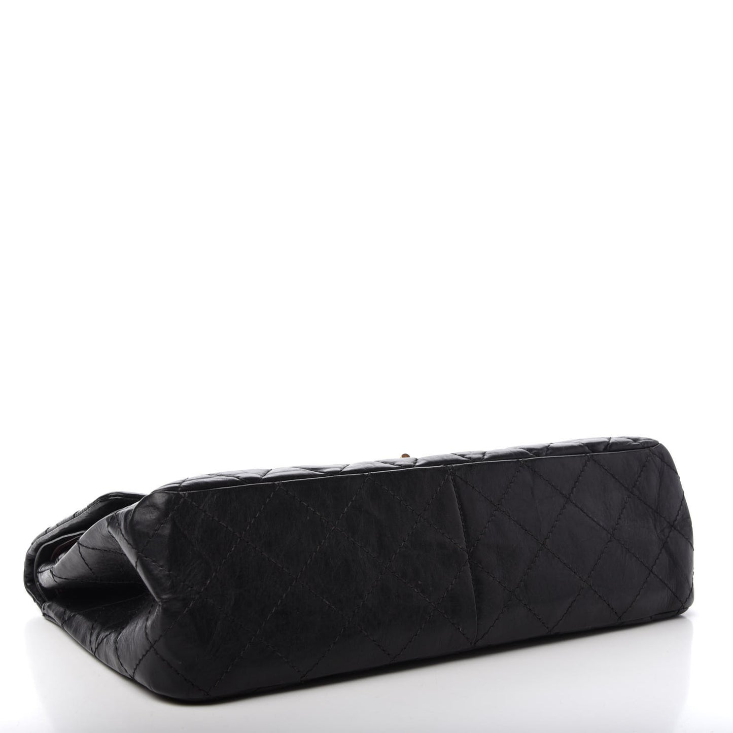 Aged Calfskin Quilted 2.55 Reissue 227 Flap Black