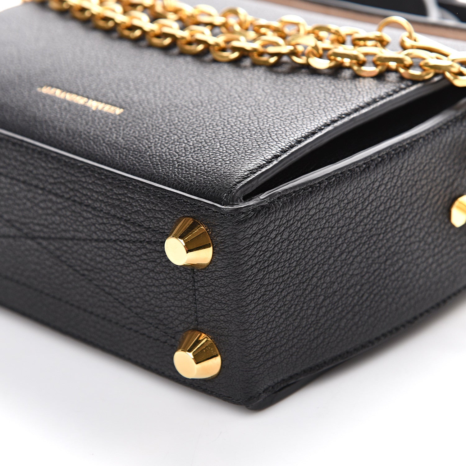 Alexander McQueen Fine Grain Goatskin Box Shoulder Bag 19 Black 8 of 9
