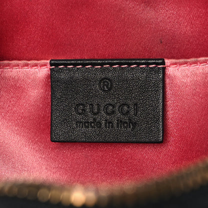 Gucci Velvet Matelasse Small GG Marmont Chain Shoulder Bag Black 6 of 15