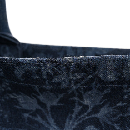 Christian Dior Denim Flowers Embroidered Medium Book Tote Blue 11 of 13