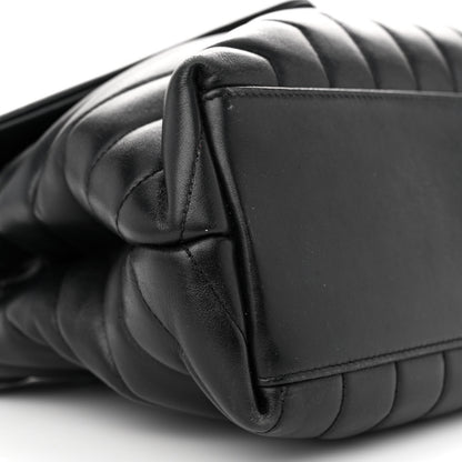 Saint Laurent Calfskin Y Quilted Monogram Medium Loulou Chain Satchel Black 10 of 22