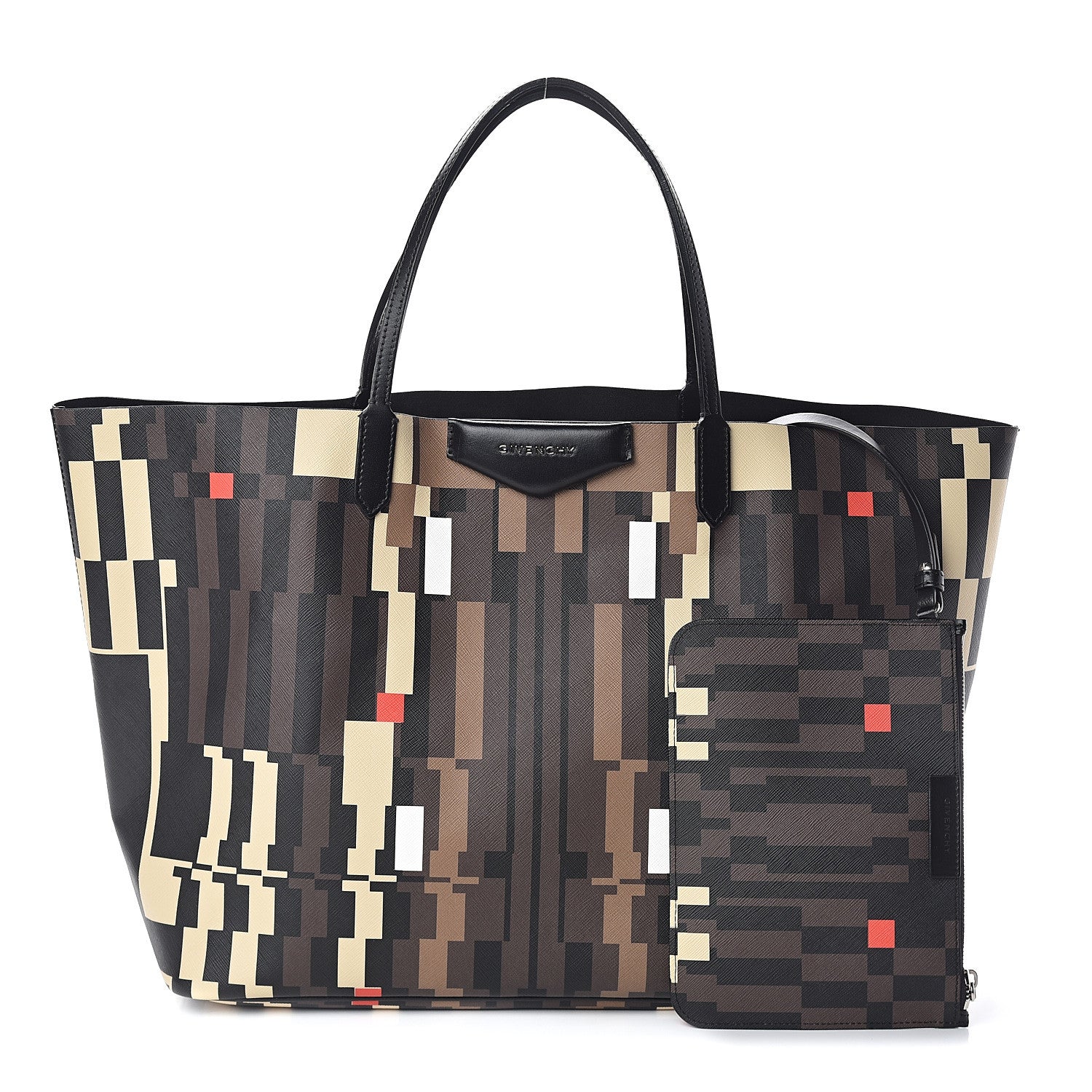 Givenchy Textured Coated Canvas Print Large Antigona Tote Black 1 of 8