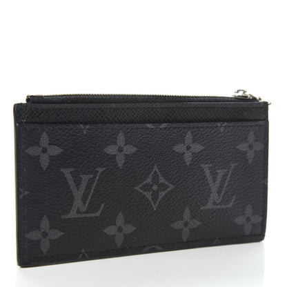 Louis Vuitton Monogram Eclipse Taiga Coin Card Holder 3 of 6