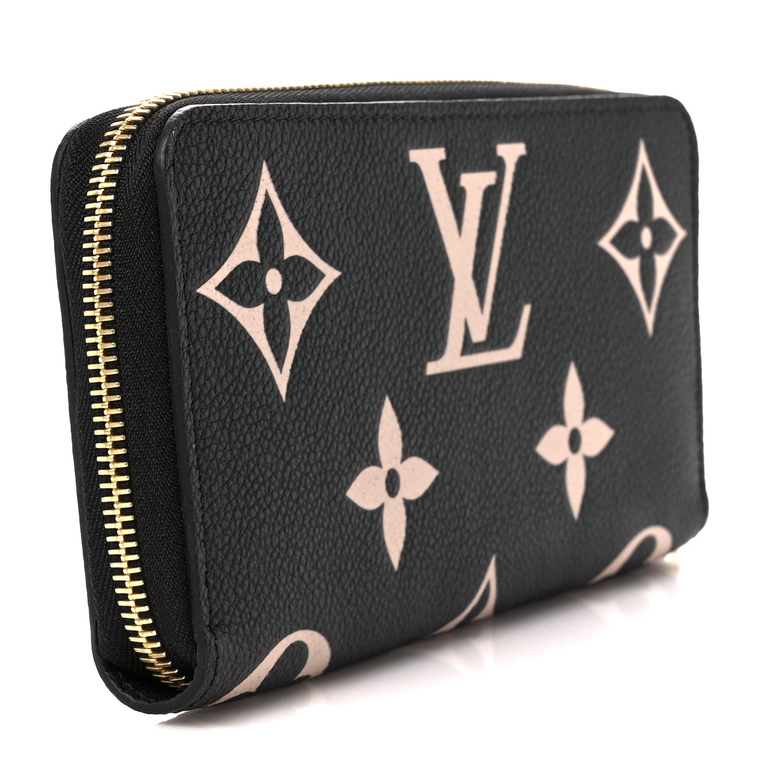 Louis Vuitton Empreinte Monogram Giant Zippy Wallet Black Beige 3 of 9