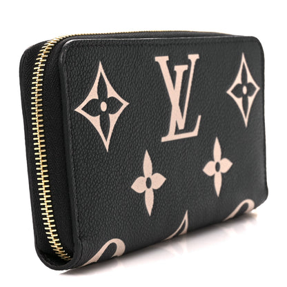 Louis Vuitton Empreinte Monogram Giant Zippy Wallet Black Beige 3 of 9