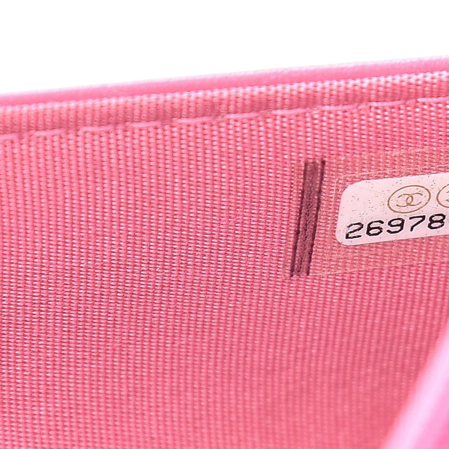 Caviar Quilted Boy Wallet On Chain WOC Pink