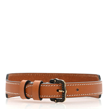Gucci Calfskin Lion Choker Brown 3 of 5