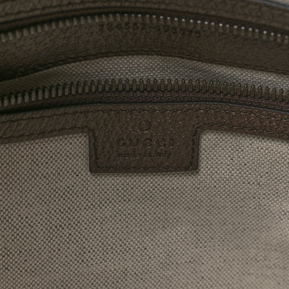 Gucci GG Supreme Monogram Textured Dollar Calfskin Web Large Savoy Duffle Bag Beige Ebony New Acero 5 of 7