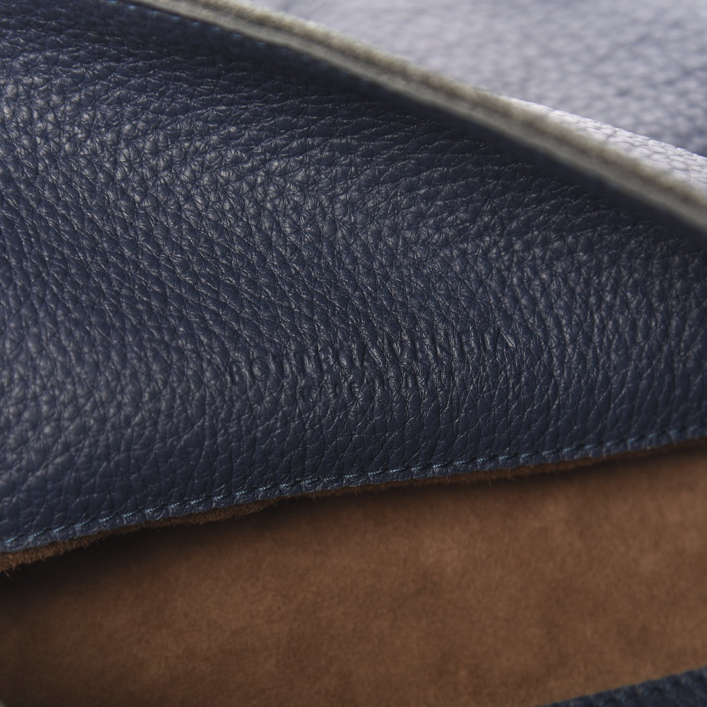 Washed Cervo Deerskin Large Hobo Denim
