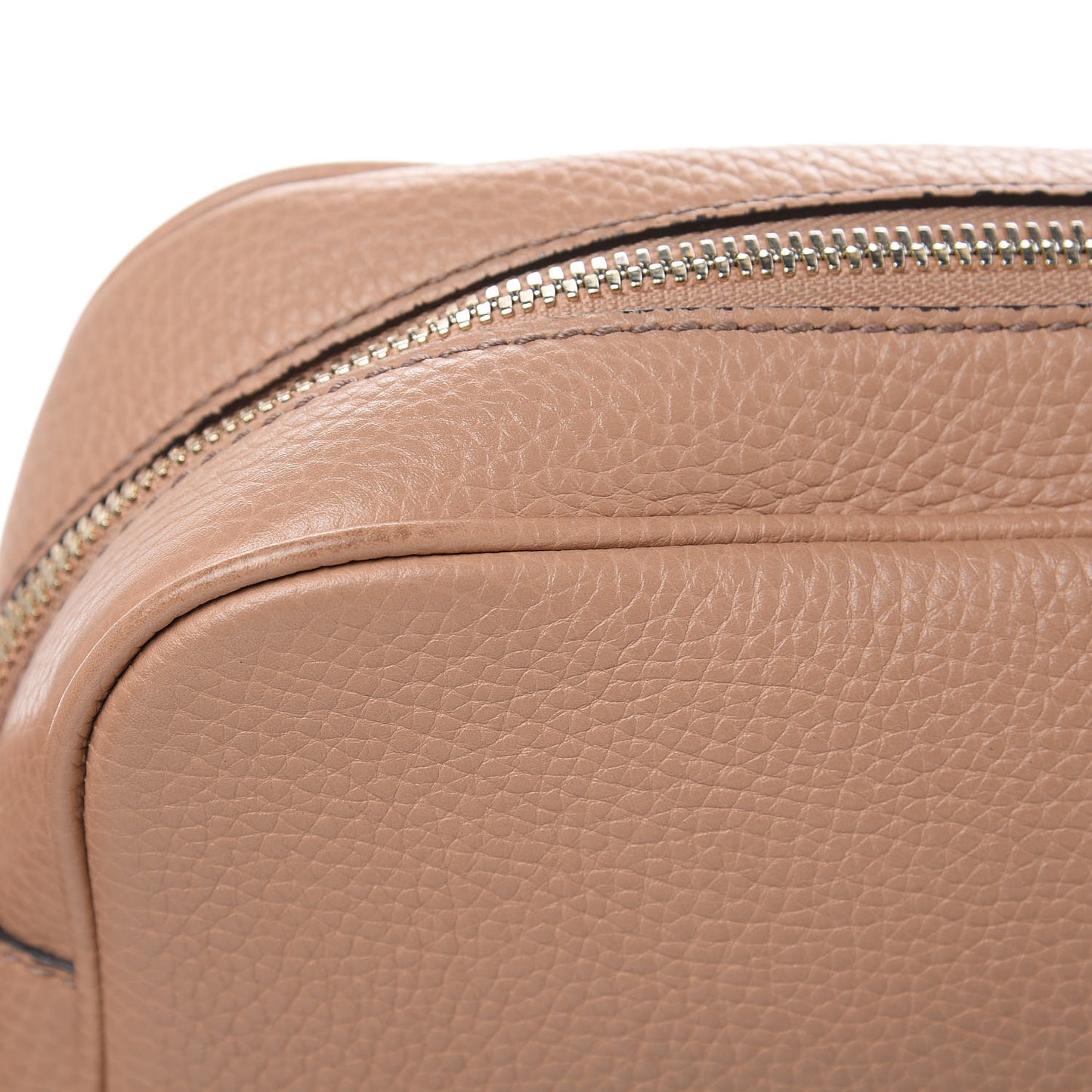 Pebbled Calfskin Small Soho Disco Bag Rose Beige