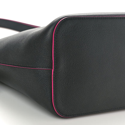 Louis Vuitton Calfskin Lockme Bucket Black 8 of 9