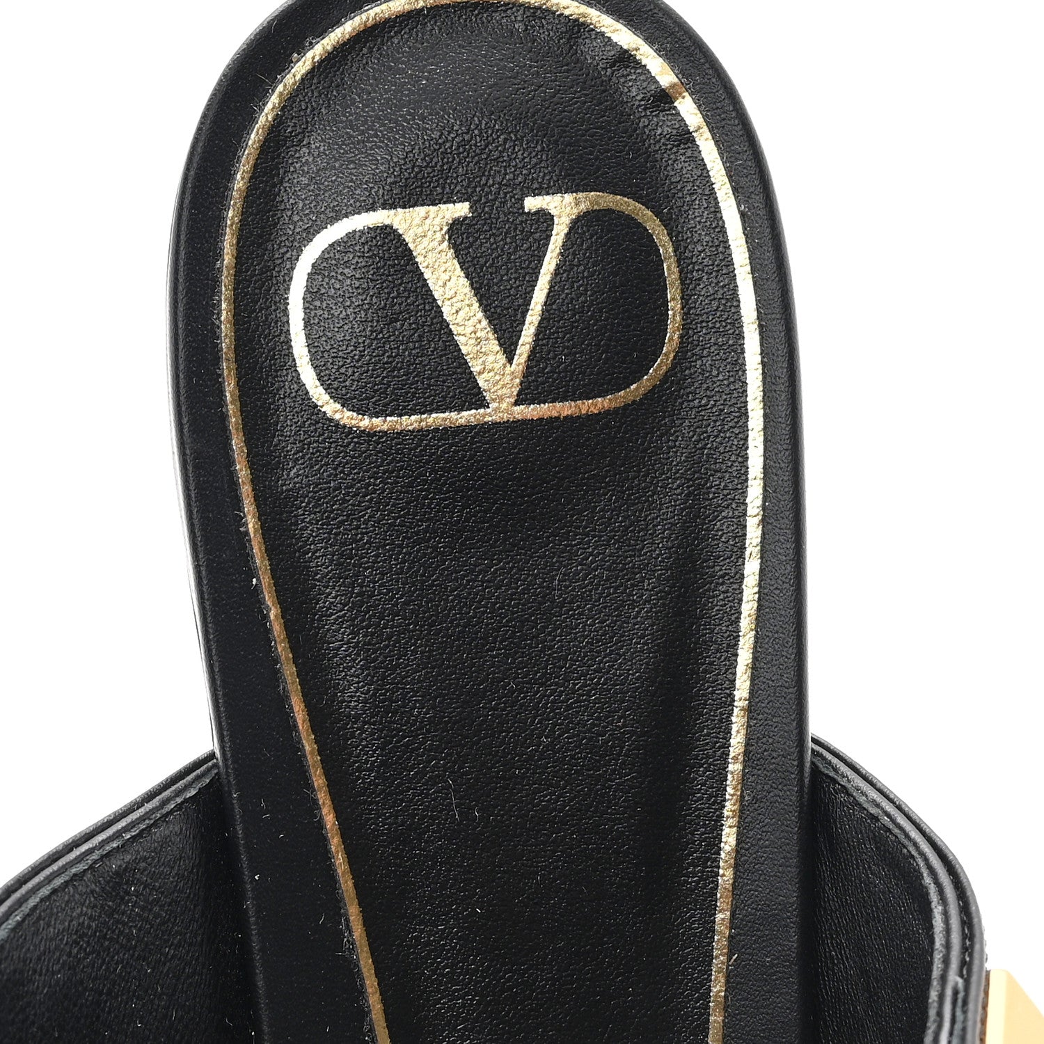 Valentino Garavani Calfskin Roman Stud Ankle Strap Flat Mules 41.5 Black 8 of 10