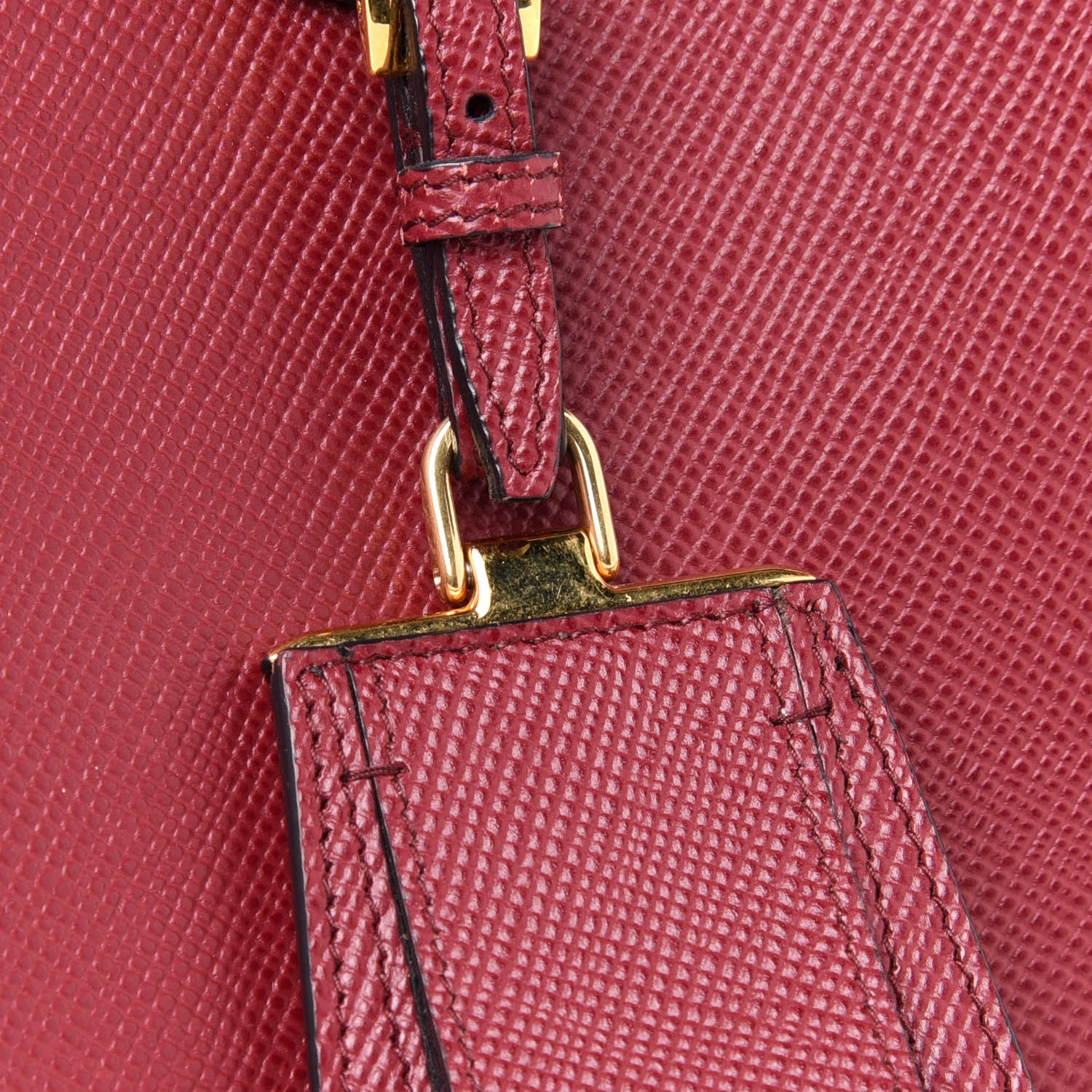 Prada Saffiano Cuir Large Double Bag Fuoco 12 of 12