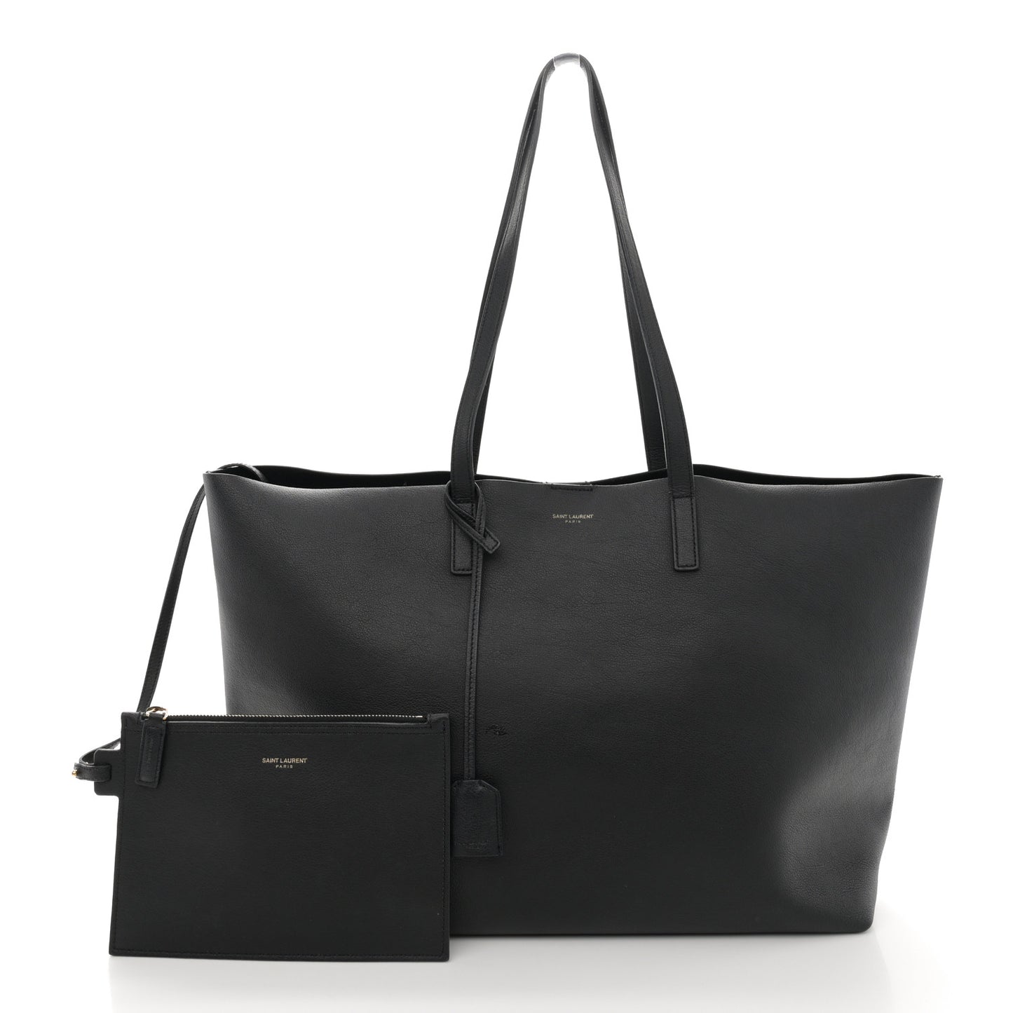 Calfskin Large Shopping Tote Black
