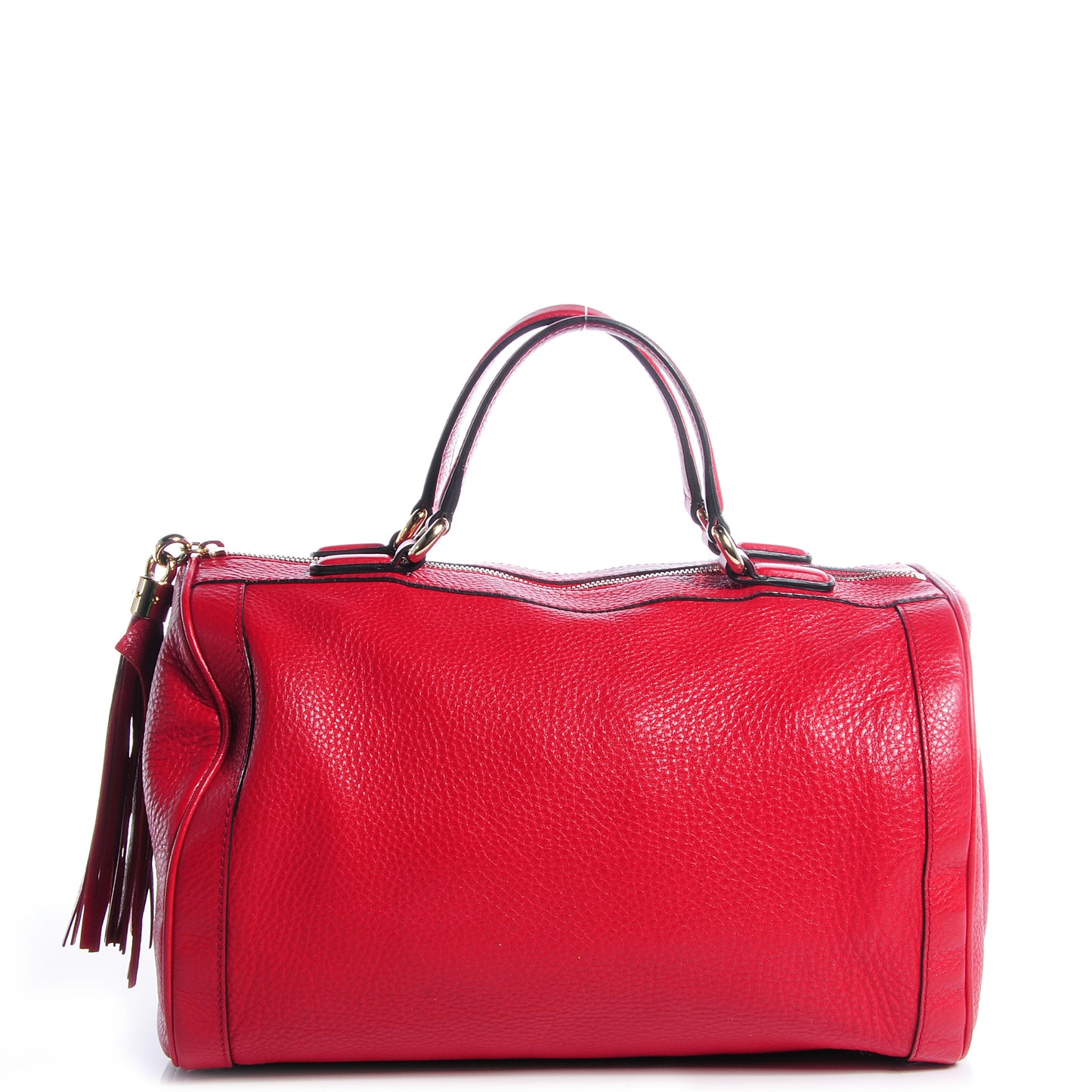 Pebbled Calfskin Medium Soho Boston Red