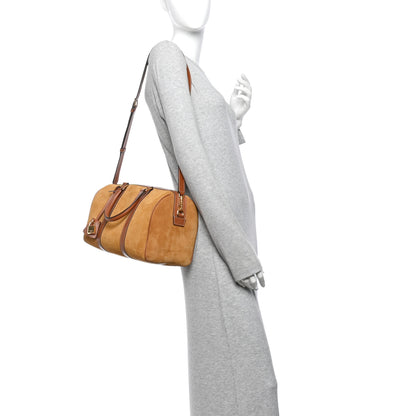 Celine Waxed Suede Calfskin Large Boston Bag Tobacco 2 of 11
