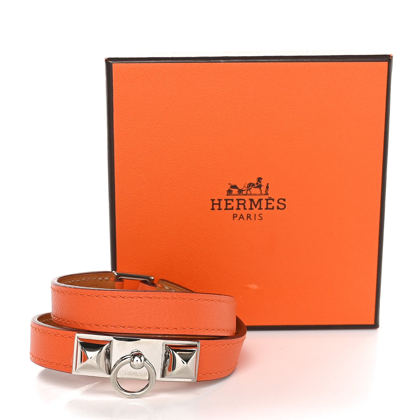 Epsom Rivale Double Tour Bracelet M Orange