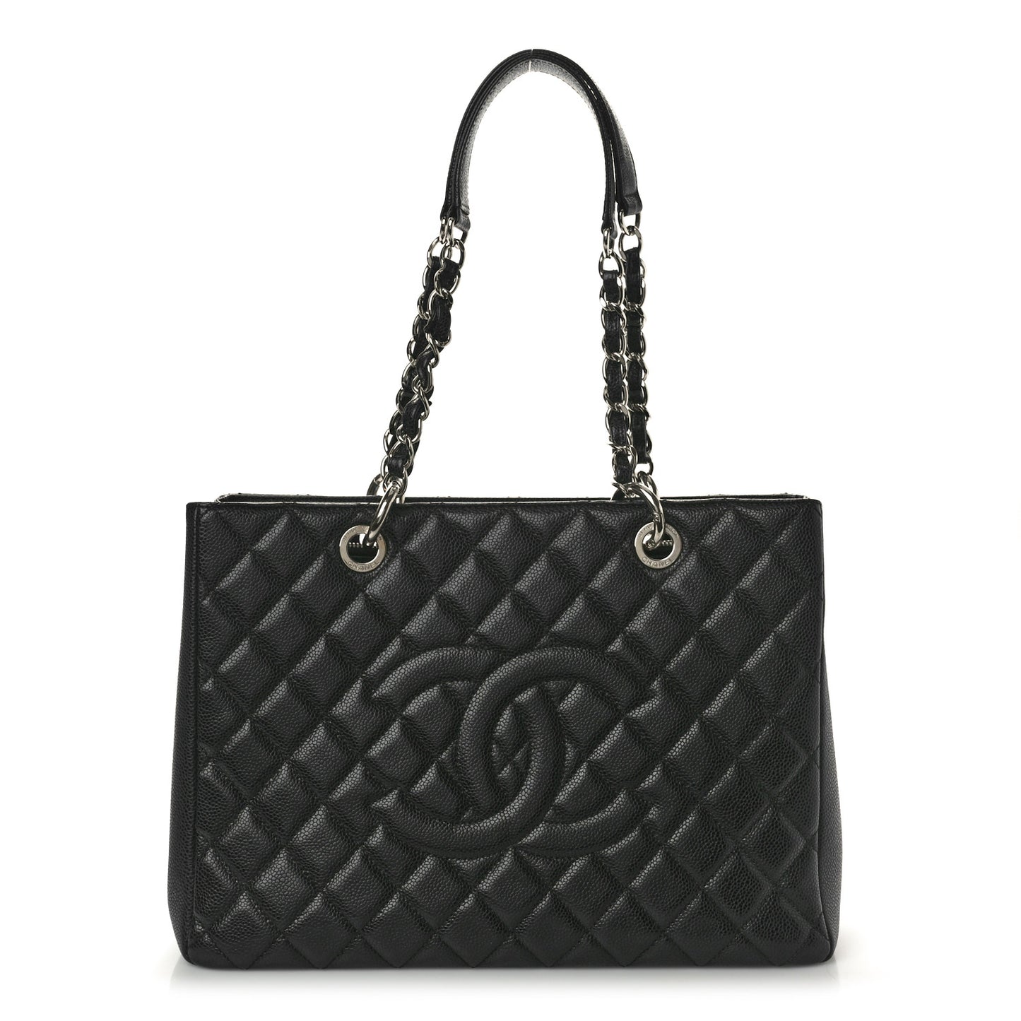 Caviar Quilted Grand Shopping Tote GST Black