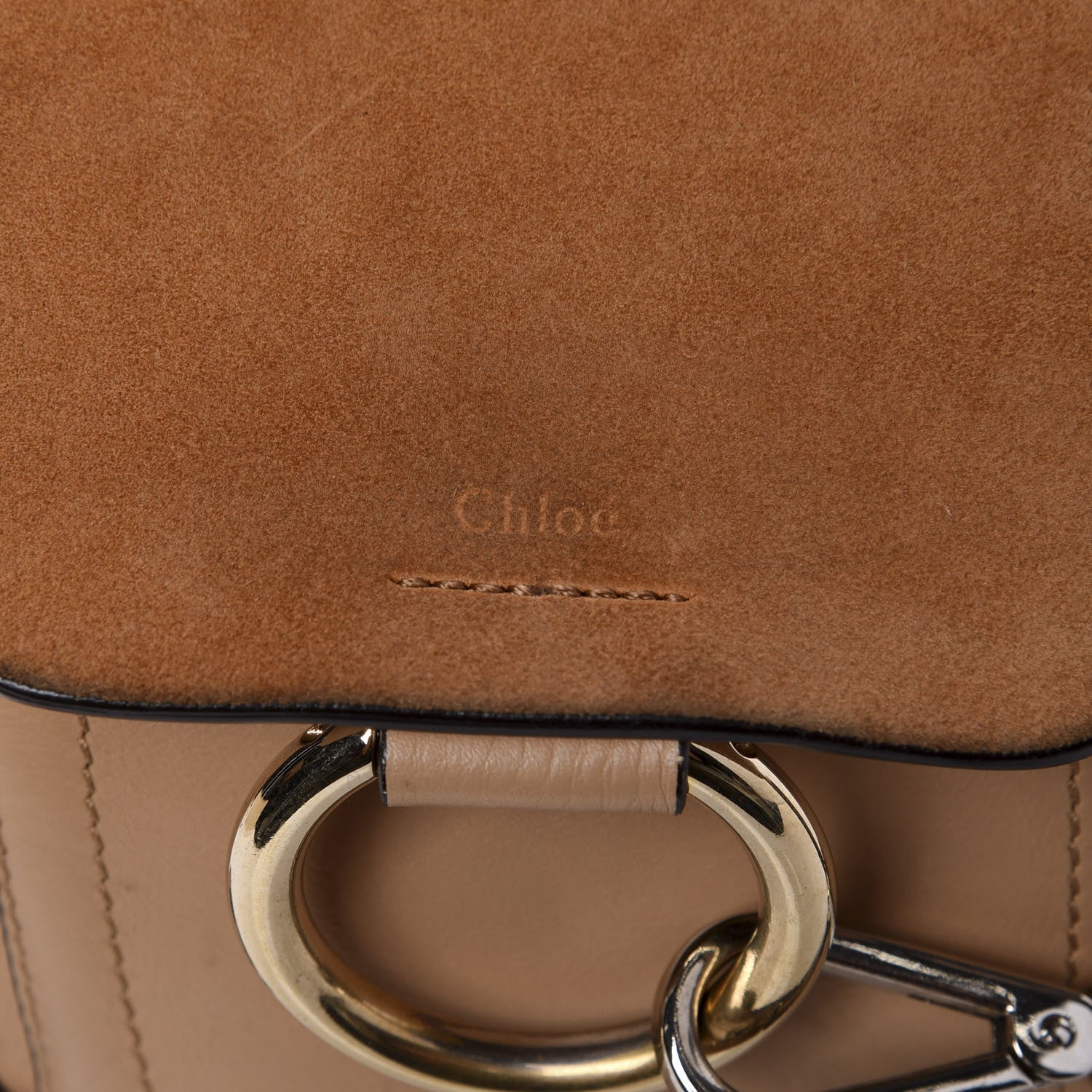 Chloe Suede Calfskin Mini Faye Backpack Blush Nude 8 of 8