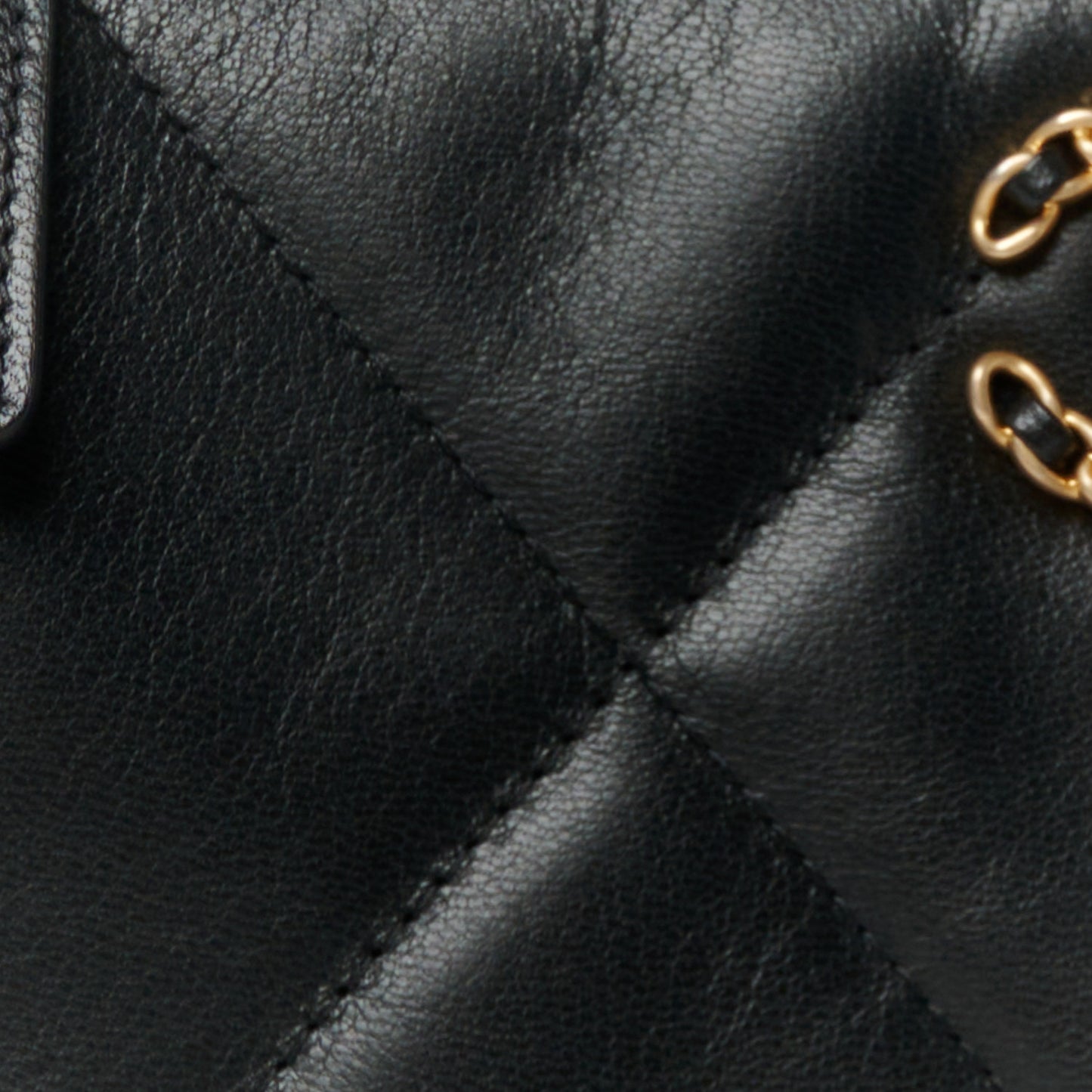 Shiny Goatskin Quilted Small Chanel 19 Pouch With Handle Black