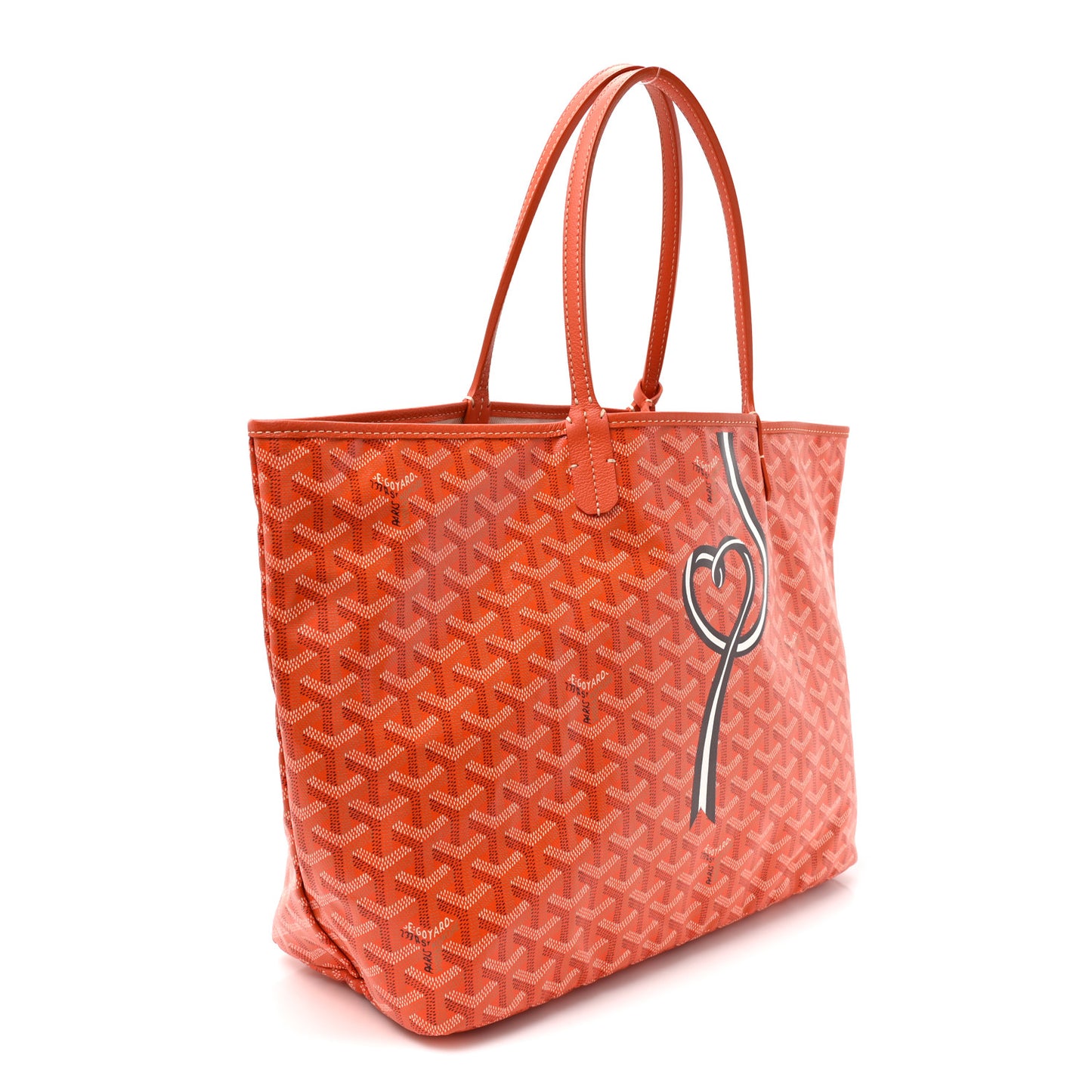 Goyardine Coeur Ruban Saint Louis PM Orange