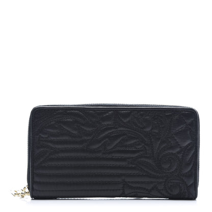 Versace Nappa Barocco Zip Around Wallet Black 1 of 5
