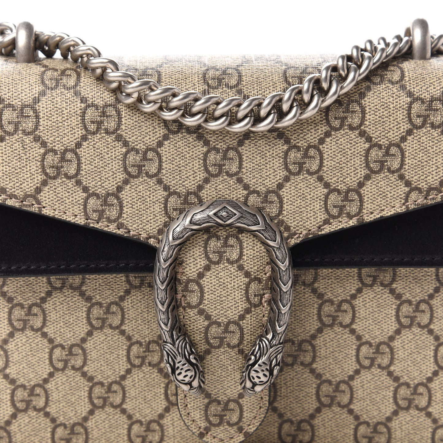 GG Supreme Monogram Mini Dionysus Shoulder Bag Black