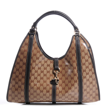 Gucci Crystal Monogram Dollar Calfskin Medium Joy Shoulder Bag Beige Ebony Testa Di Moro 1 of 8
