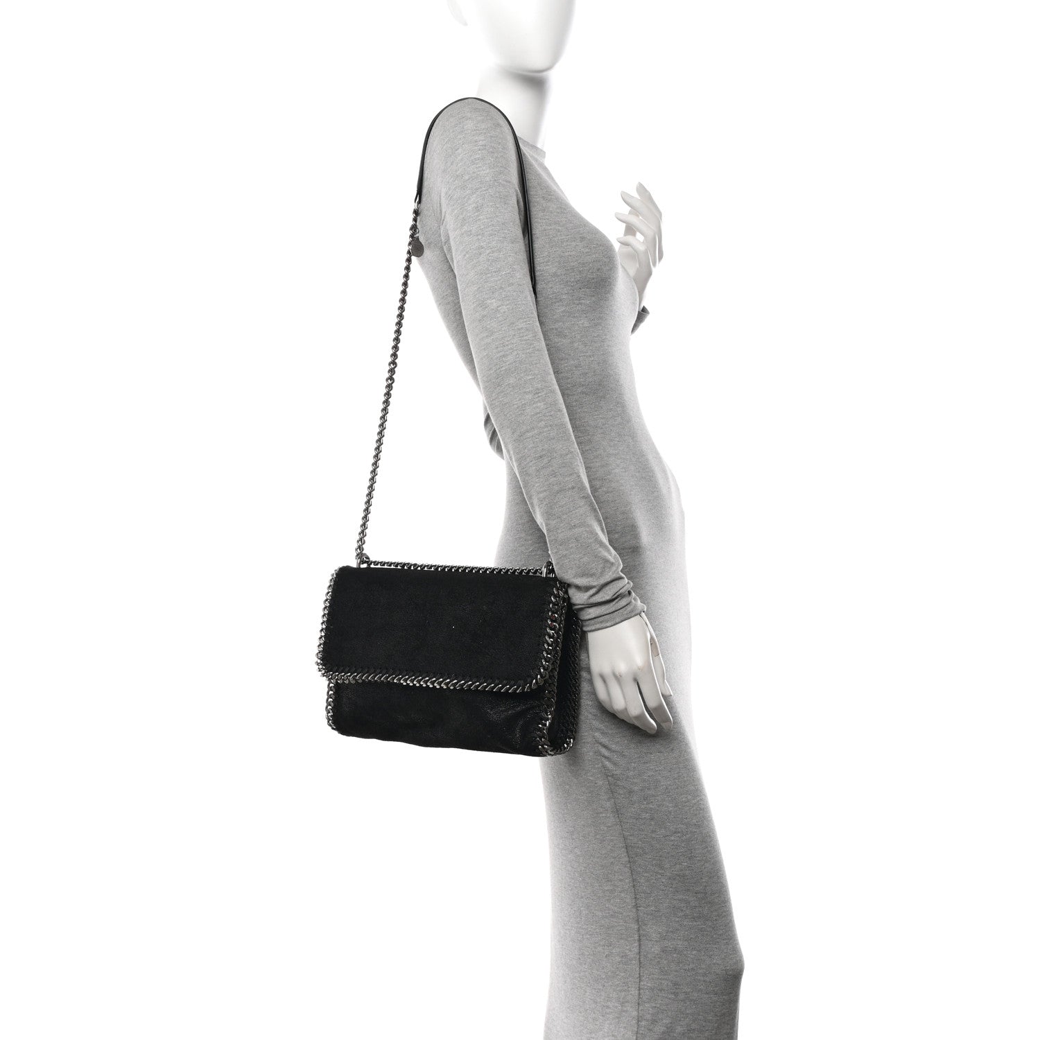 Stella McCartney Shaggy Deer Falabella Messenger Black 2 of 10