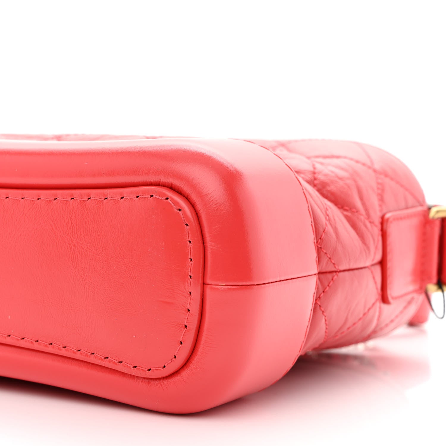 Chanel Aged Calfskin Quilted Small Gabrielle Hobo Red 10 of 10