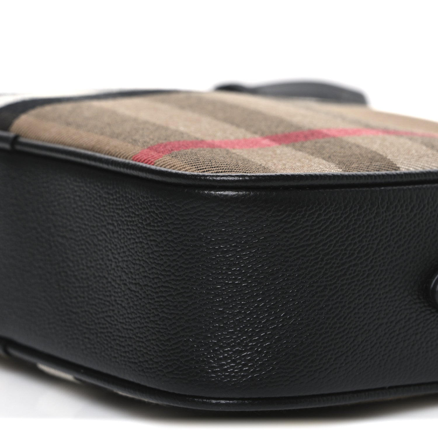 Burberry Giant Check Calfskin Small Camera Bag Black 1858257