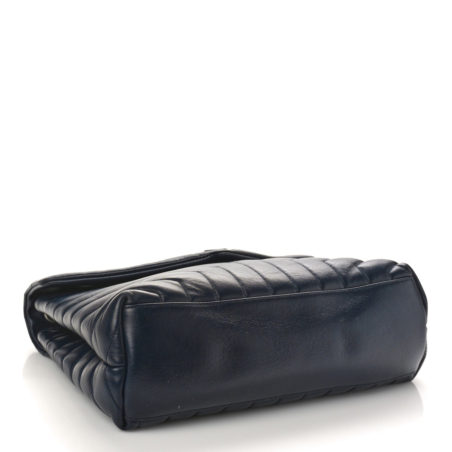 Saint Laurent Calfskin Y Quilted Monogram Medium Loulou Chain Satchel Denim Blue 4 of 10