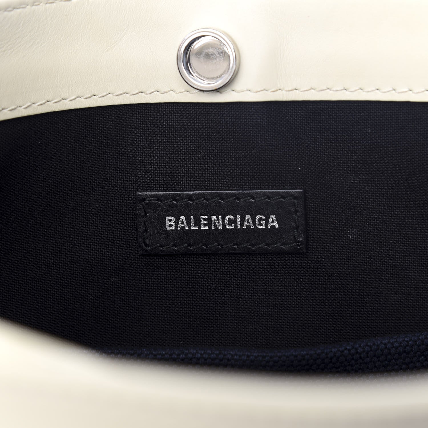 Balenciaga Cotton Canvas Pochette Crossbody Bag Black White 7 of 8